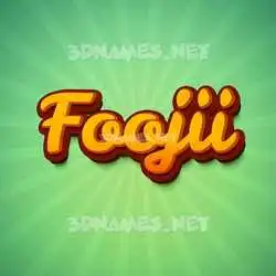foojii in Green Rays style - 3D name wallpaper