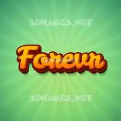 forevr in Green Rays style - 3D name wallpaper
