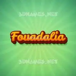 fouadalia in Green Rays style - 3D name wallpaper