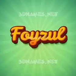 foyzul in Green Rays style - 3D name wallpaper