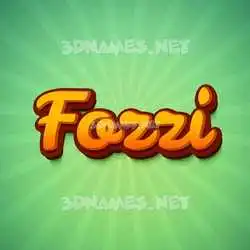 fozzi in Green Rays style - 3D name wallpaper