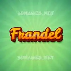 frandel in Green Rays style - 3D name wallpaper