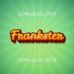 frankster in Green Rays style - 3D name wallpaper