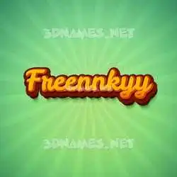 freennkyy in Green Rays style - 3D name wallpaper