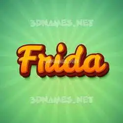frida in Green Rays style - 3D name wallpaper