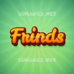 frinds in Green Rays style - 3D name wallpaper