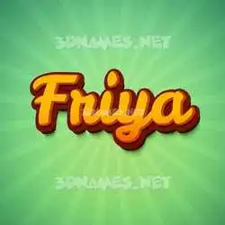 friya in Green Rays style - 3D name wallpaper