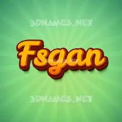 fsgan in Green Rays style - 3D name wallpaper