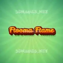 ftooma ftame in Green Rays style - 3D name wallpaper
