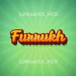 furrukh in Green Rays style - 3D name wallpaper