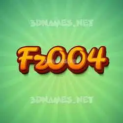 fz004 in Green Rays style - 3D name wallpaper