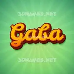 gaba in Green Rays style - 3D name wallpaper