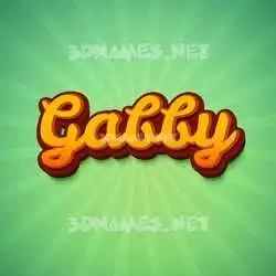 gabby in Green Rays style - 3D name wallpaper