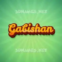 gabishan in Green Rays style - 3D name wallpaper
