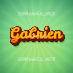 gabrien in Green Rays style - 3D name wallpaper