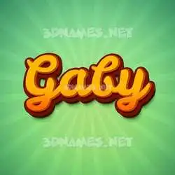 gaby in Green Rays style - 3D name wallpaper