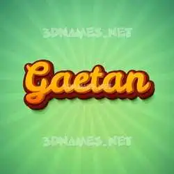 gaetan in Green Rays style - 3D name wallpaper