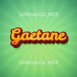 gaetane in Green Rays style - 3D name wallpaper