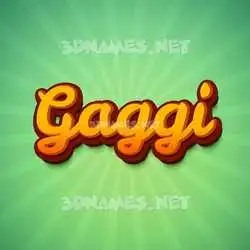 gaggi in Green Rays style - 3D name wallpaper