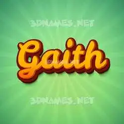 gaith in Green Rays style - 3D name wallpaper