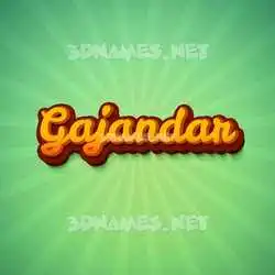 gajandar in Green Rays style - 3D name wallpaper