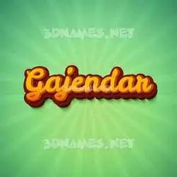 gajendar in Green Rays style - 3D name wallpaper