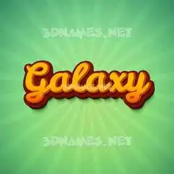 galaxy in Green Rays style - 3D name wallpaper