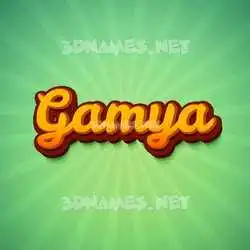 gamya in Green Rays style - 3D name wallpaper