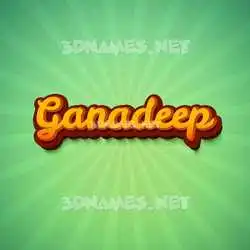 ganadeep in Green Rays style - 3D name wallpaper
