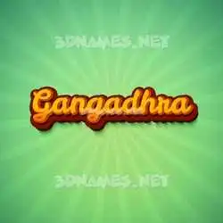 gangadhra in Green Rays style - 3D name wallpaper