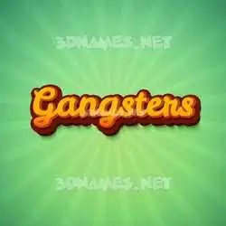 gangsters in Green Rays style - 3D name wallpaper