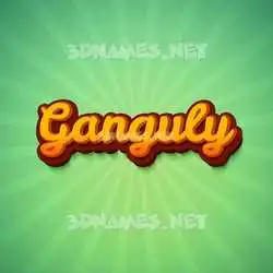 ganguly in Green Rays style - 3D name wallpaper