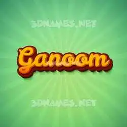 ganoom in Green Rays style - 3D name wallpaper