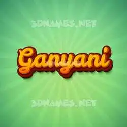 ganyani in Green Rays style - 3D name wallpaper