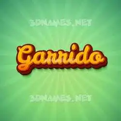 garrido in Green Rays style - 3D name wallpaper