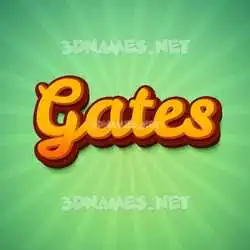 gates in Green Rays style - 3D name wallpaper