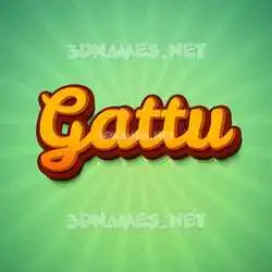 gattu in Green Rays style - 3D name wallpaper