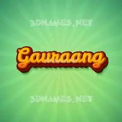 gauraang in Green Rays style - 3D name wallpaper