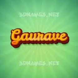 gaurave in Green Rays style - 3D name wallpaper