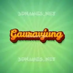 gauravjung in Green Rays style - 3D name wallpaper