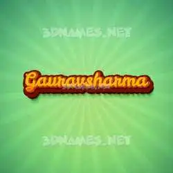 gauravsharma in Green Rays style - 3D name wallpaper