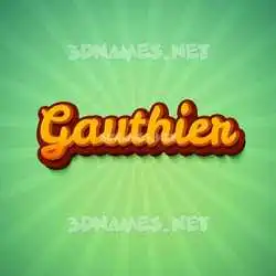 gauthier in Green Rays style - 3D name wallpaper