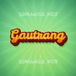 gautrang in Green Rays style - 3D name wallpaper