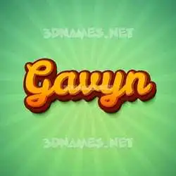 gavyn in Green Rays style - 3D name wallpaper