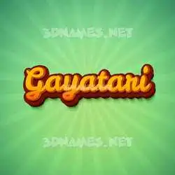 gayatari in Green Rays style - 3D name wallpaper