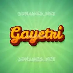gayetri in Green Rays style - 3D name wallpaper