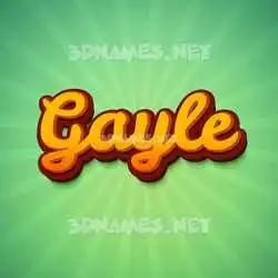 gayle in Green Rays style - 3D name wallpaper