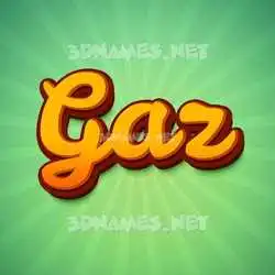gaz in Green Rays style - 3D name wallpaper