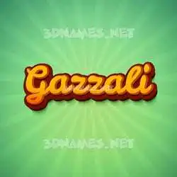 gazzali in Green Rays style - 3D name wallpaper