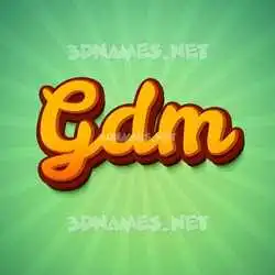 gdm in Green Rays style - 3D name wallpaper